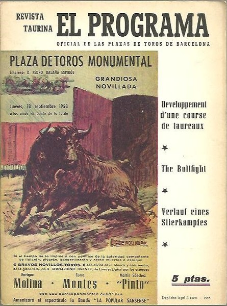 EL PROGRAMA. REVISTA TAURINA. PROGRAMA OFICIAL DE LAS PLAZAS DE …