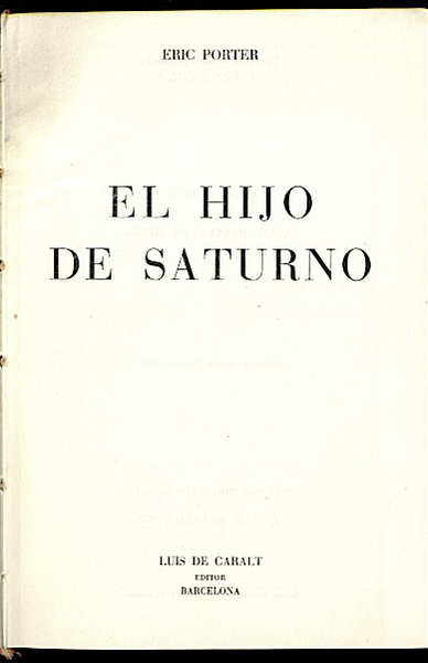 EL HIJO DE SATURNO.