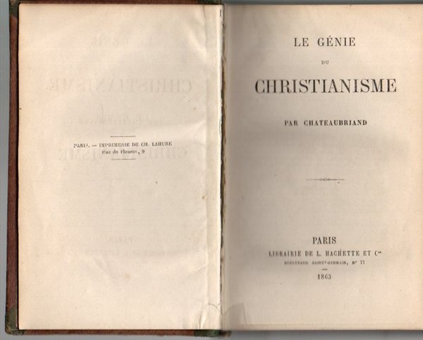 LE GENIE DU CHRISTIANISME.