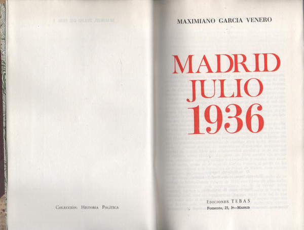 MADRID JULIO 1936.