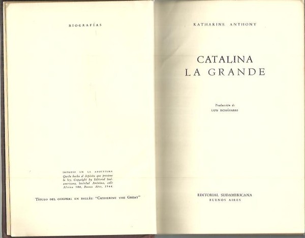 CATALINA LA GRANDE.