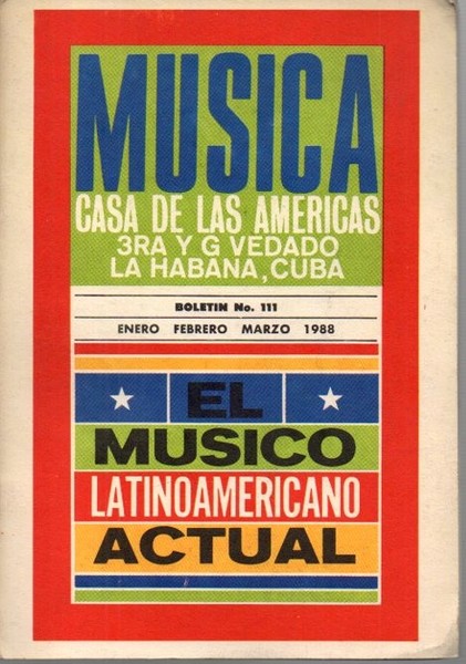 BOLETIN DE MUSICA. N. 111. ENERO, FEBRERO, MARZO 1988. EL …