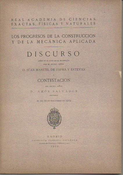 LOS PROGRESOS DE LA CONSTRUCCION Y DE LA MECANICA APLICADA. …