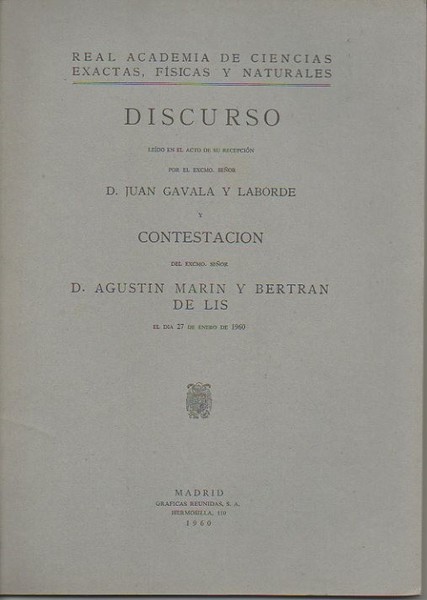 DISCURSO LEIDO ANTE LA REAL ACADEMIA DE CIENCIAS EXACTAS, FISICAS …
