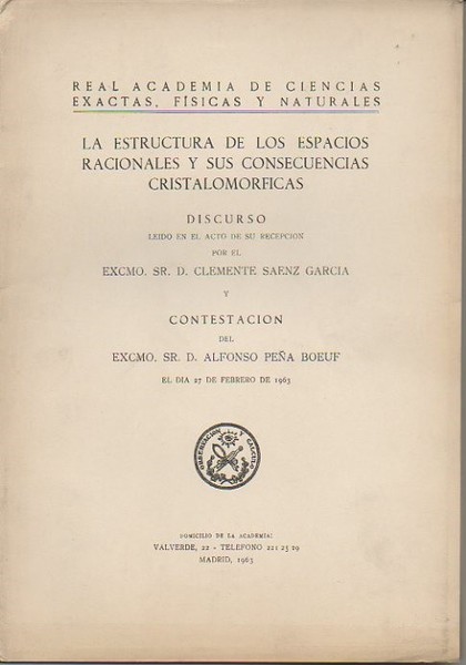 LA ESTRUCTURA DE LOS ESPACIOS RACIONALES Y SUS CONSECUENCIAS CRISTALOMORFICAS. …