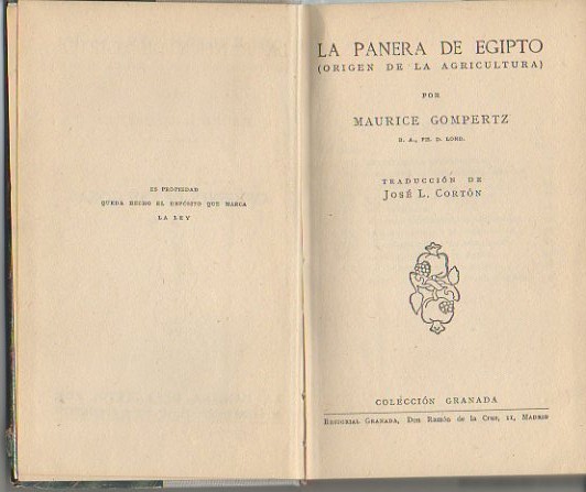 LA PANERA DE EGIPTO. (ORIGEN DE LA AGRICULTURA).