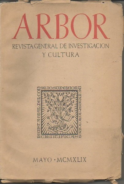 ARBOR. REVISTA GENERAL DE INVESTIGACION Y CULTURA. N. 41. TOMO …