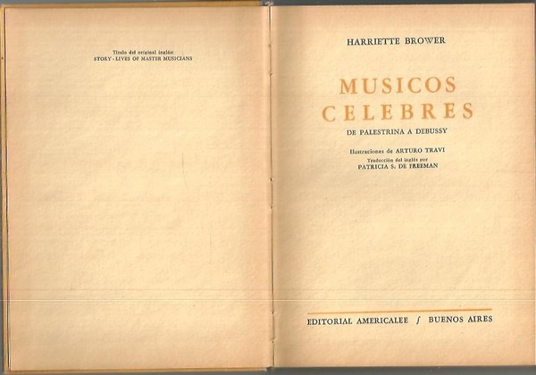MUSICOS CELEBRES. DE PALESTRINA A DEBUSSY.