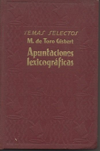APUNTACIONES LEXICOGRAFICAS.