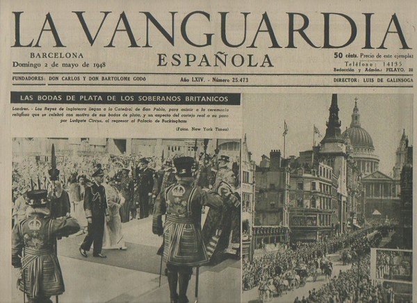 LA VANGUARDIA ESPAÑOLA. AÑO LXIV. NUMERO 25.473. DOMINGO 2 DE …