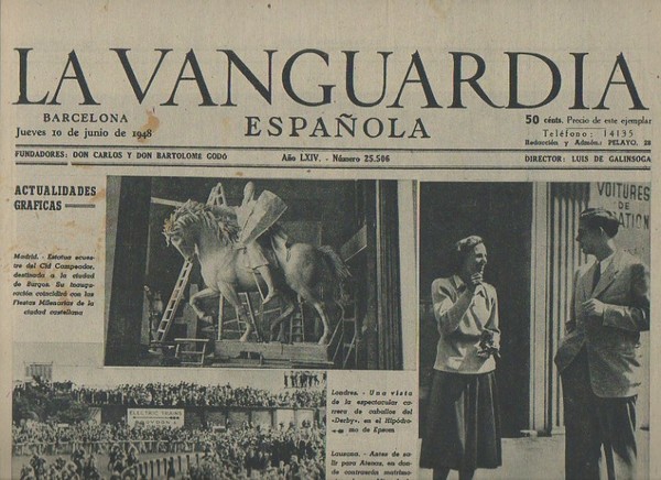 LA VANGUARDIA ESPAÑOLA. AÑO LXIV. NUMERO 25.506. JUEVES 10 DE …