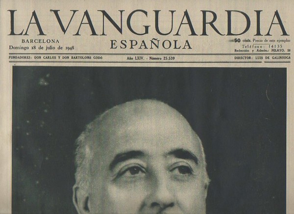LA VANGUARDIA ESPAÑOLA. AÑO LXIV. NUMERO 25.539. DOMINGO18 DE JULIO …