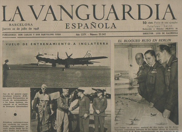 LA VANGUARDIA ESPAÑOLA. AÑO LXIV. NUMERO 25.542. JUEVES 22 DE …