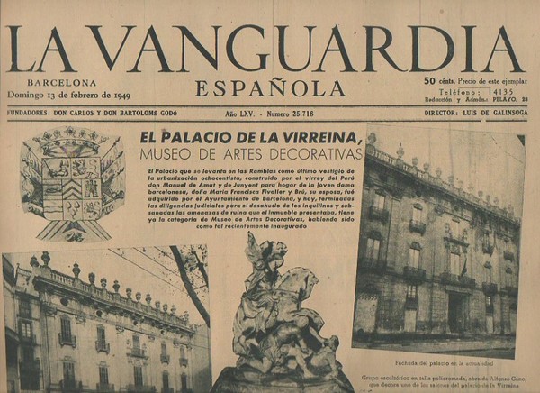 LA VANGUARDIA ESPAÑOLA. AÑO LXV. NUMERO 25.718. DOMINGO 13 DE …