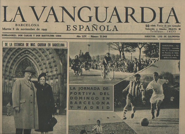 LA VANGUARDIA ESPAÑOLA. AÑO LXV. NUMERO 25.946. MARTES 8 DE …