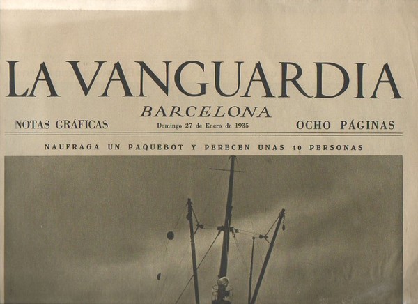 LA VANGUARDIA. BARCELONA. NOTAS GRAFICAS. DOMINGO 27 DE ENERO DE …