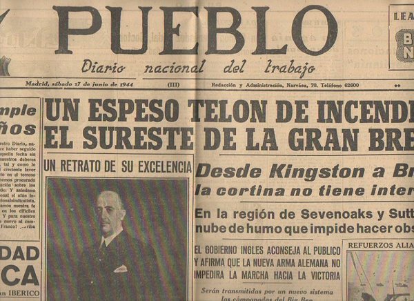 PUEBLO. DIARIO NACIONAL DEL TRABAJO. AÑO V. NUM. 1.223. MADRID, …