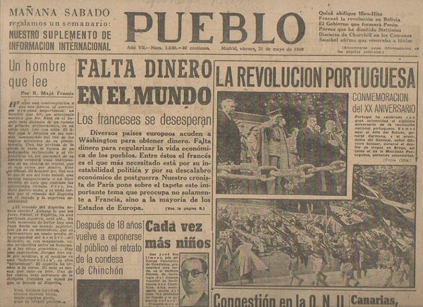 PUEBLO. AÑO VII. NUM. 1.930. MADRID, VIERNES, 31 DE MAYO …