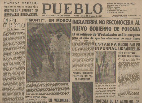 PUEBLO. AÑO VIII. NUM. 2.121. MADRID, VIERNES, 10 DE ENERO …