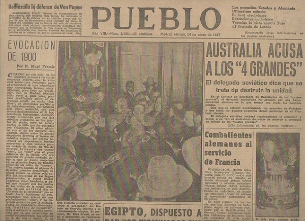 PUEBLO. AÑO VIII. NUM. 2.133. MADRID, VIERNES, 24 DE ENERO …