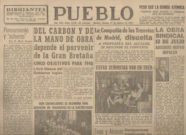 PUEBLO. AÑO VIII. NUM. 2.130. MADRID, VIERNES, 21 DE FEBRERO …