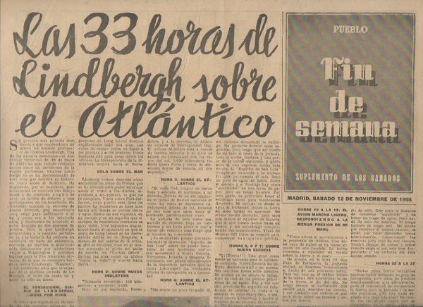 PUEBLO. FIN DE SEMANA. SUPLEMENTO DE LOS SABADOS. MADRID, SABADO …