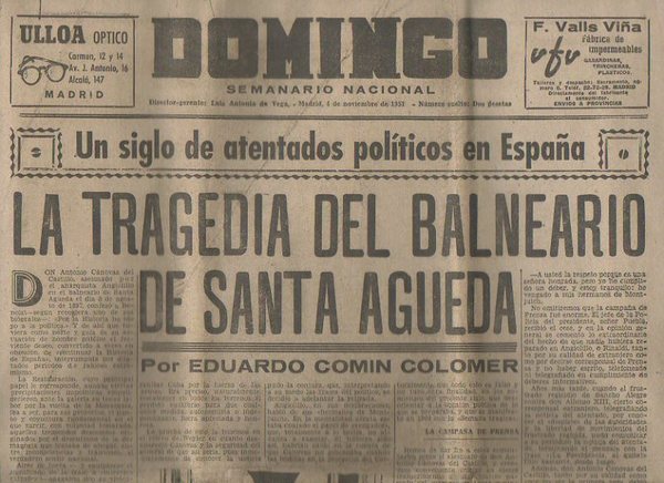 DOMINGO. SEMANARIO NACIONAL. AÑO XV. NUMERO 767. MADRID, 4 DE …