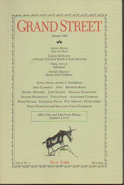 GRAND STREET. AUTUMN 1982. VOL. 2, N. 1.