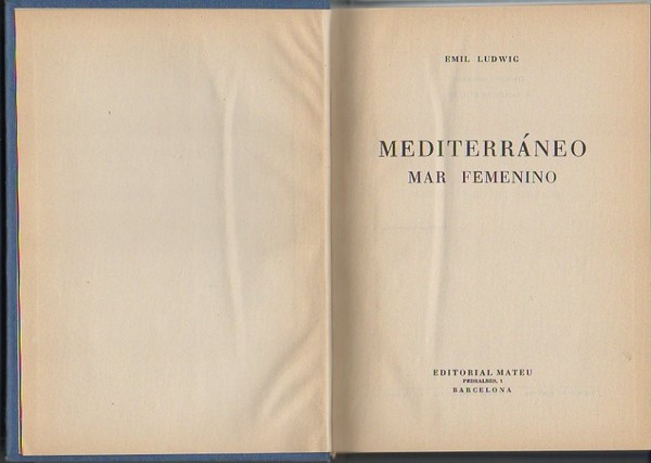 MEDITERRANEO. MAR FEMENINO.