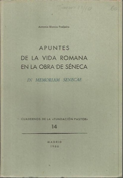 CUADERNOS DE LA FUNDACION PASTOR. N. 14. APUNTES DE LA …