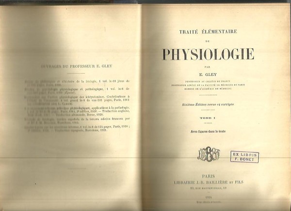 TRAITE ELEMENTAIRE DE PHYSIOLOGIE.