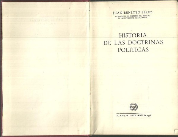 HISTORIA DE LAS DOCTRINAS POLITICAS.