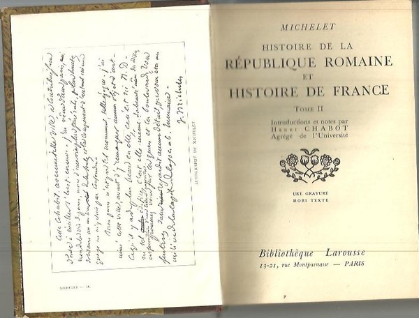 HISTORIE DE LA REPUBLIQUE ROMAINE ET HISTOIRE DE FRANCE. TOME …