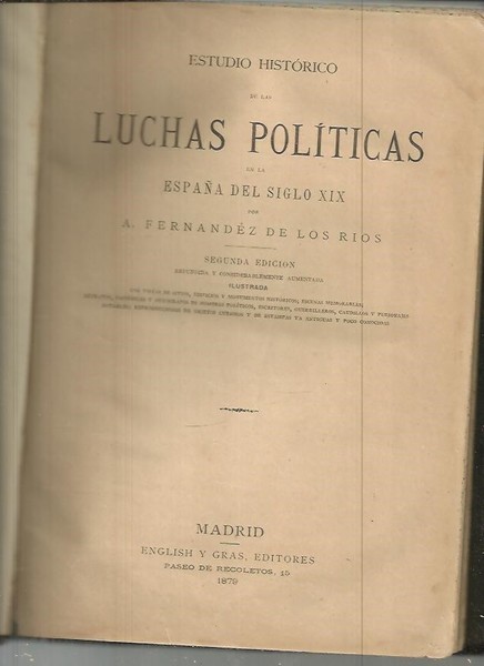ESTUDIO HISTORICO DE LAS LUCHAS POLITICAS EN LA ESPAÑA DEL …