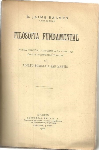 FILOSOFIA FUNDAMENTAL.