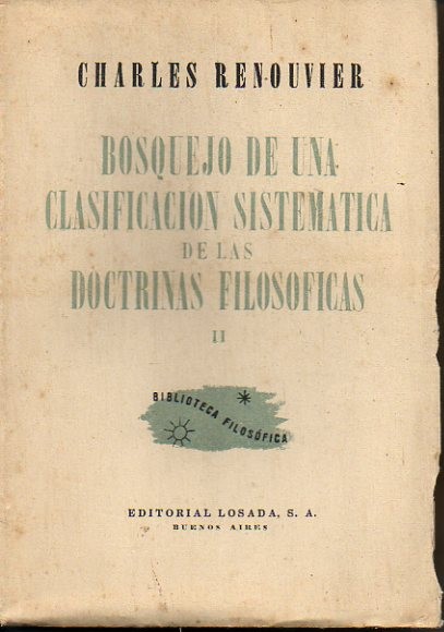 BOSQUEJO DE UNA CLASIFICACION SISTEMATICA DE LAS DOCTRINAS FILOSOFICAS. II.