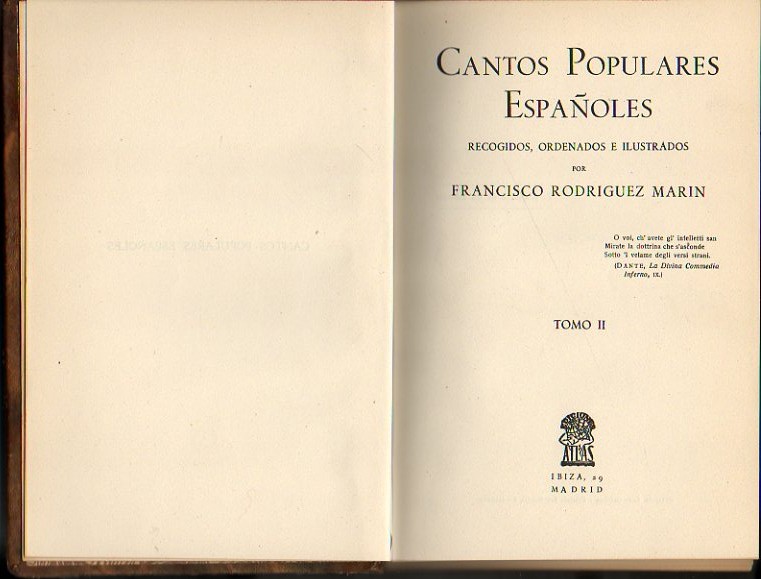 CANTOS POPULARES ESPAÑOLES. TOMO II.