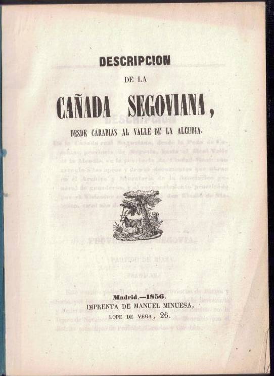 DESCRIPCION DE LA CAÑADA SEGOVIANA, DESDE CARABIAS AL VALLE DE …