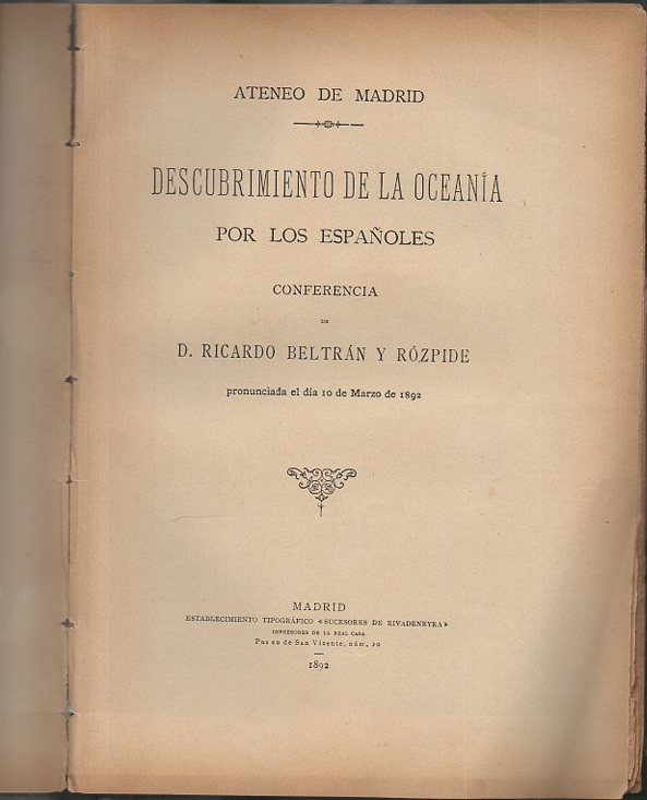 DESCUBRIMIENTO DE LA OCEANIA POR LOS ESPAÑOLES.