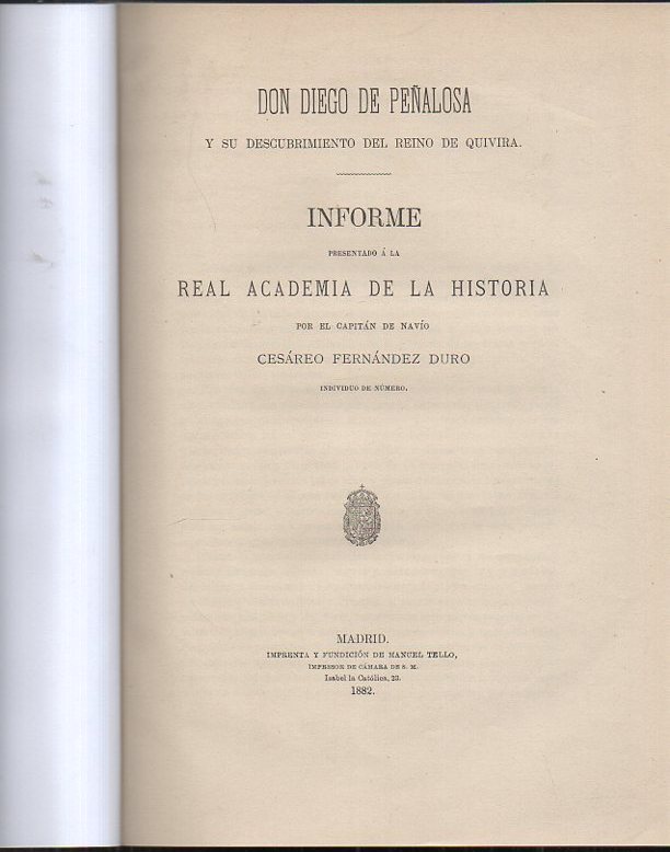 DON DIEGO DE PEÑALOSA Y SU DESCUBRIMIENTO DEL REINO DE …