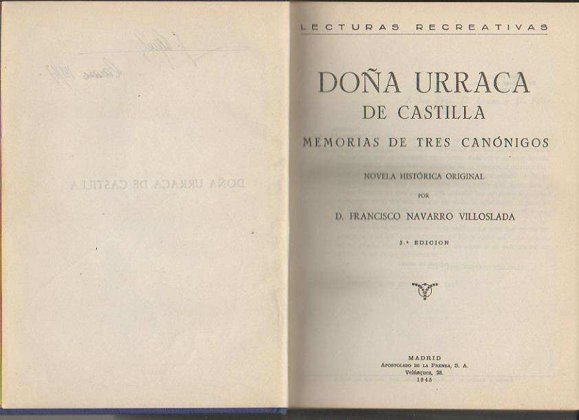 DOÑA URRACA DE CASTILLA. COMEDIA EN TRES ACTOS Y EN …
