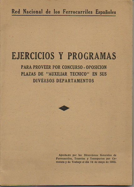 EJERCICIOS Y PROGRAMAS PARA PROVEER POR CONCURSO-OPOSICION PLAZAS DE AUXILIAR …