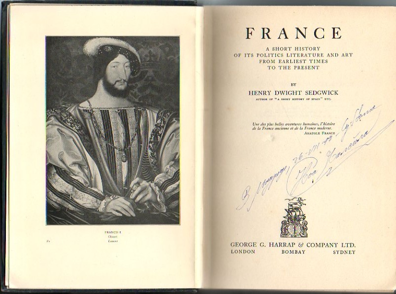 FRANCE. A SHORT HISTORY OF ITS POLITICS LITERATURE AND ART …