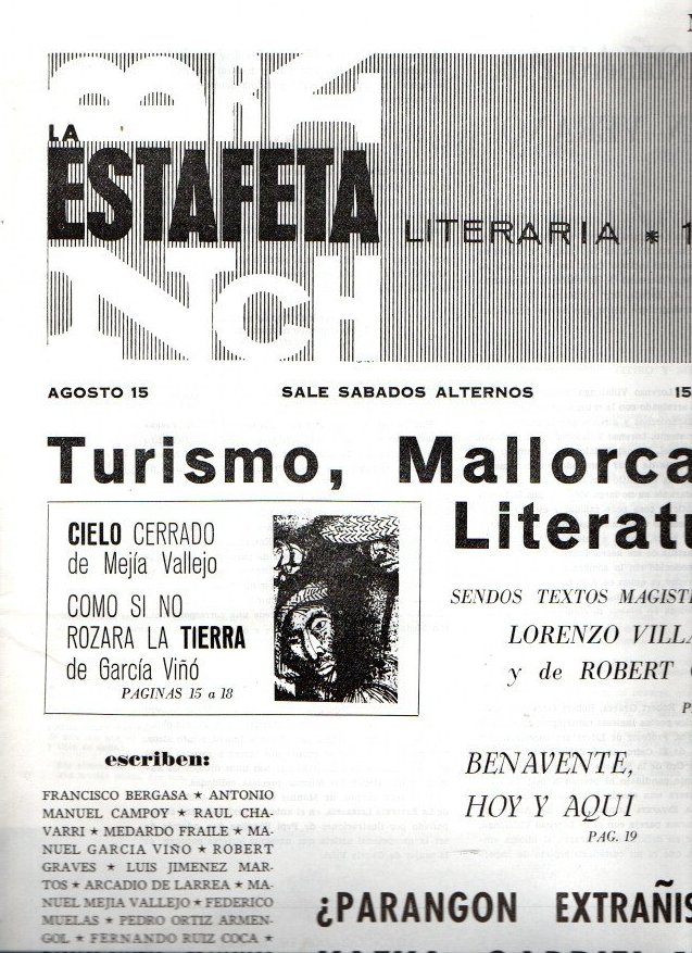 LA ESTAFETA LITERARIA. NUMERO 298. MADRID, 15 DE AGOSTO DE …