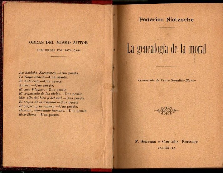 LA GENEALOGIA DE LA MORAL.