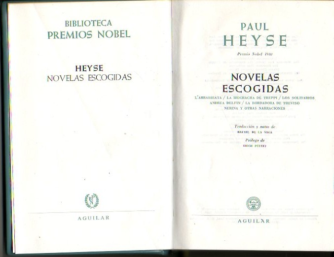 NOVELAS ESCOGIDAS. L'ARRABBIATA. LA MUHACHA DE TREPPI. LOS SOLITARIOS. ANDREA …