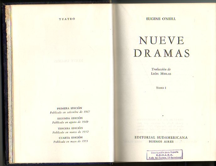 NUEVE DRAMAS. I. EL EMPERADOR JONES. EL MONO VELLUDO. TODOS …