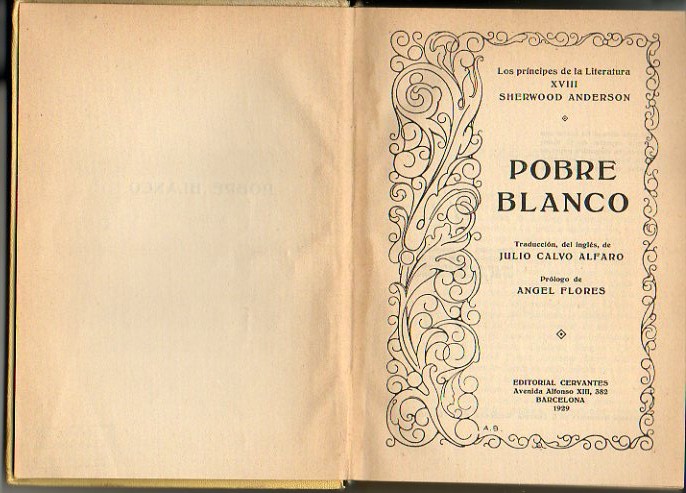 POBRE BLANCO. LIBRO I.
