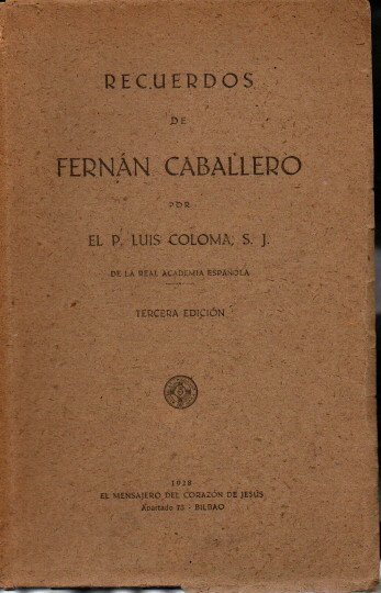 RECUERDOS DE FERNAN CABALLERO.
