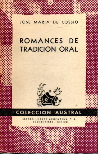 ROMANCES DE TRADICION ORAL.
